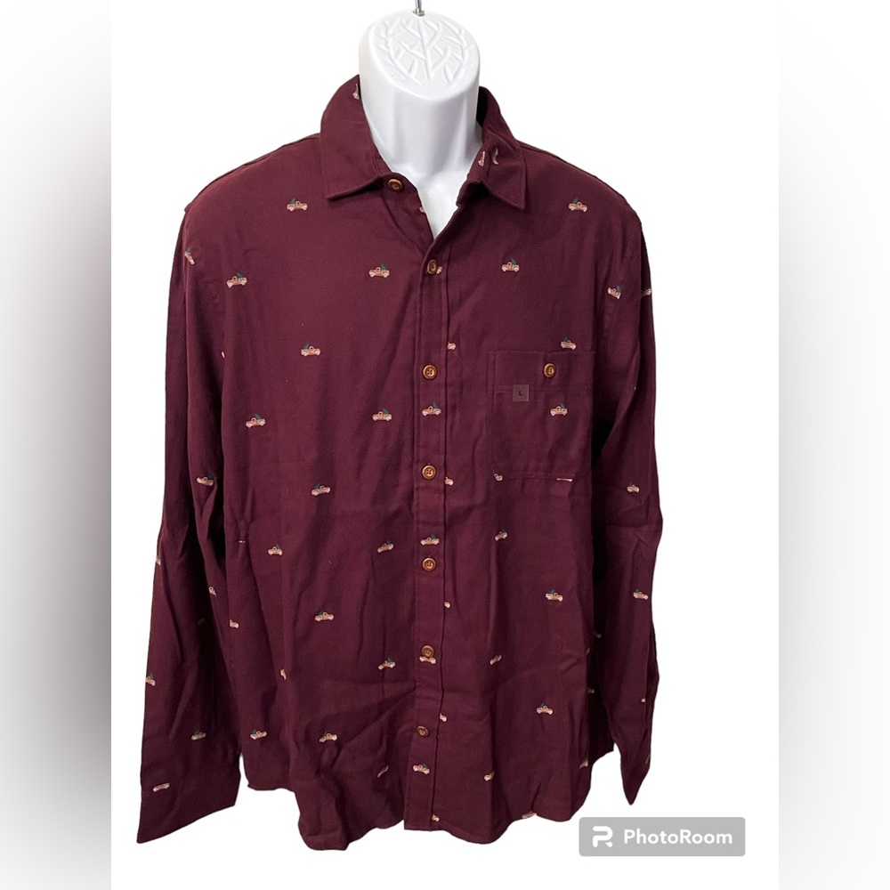 EXPRESS brand Christmas button-up. Size L. NWT.